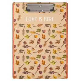 Custom text Trendy autumn background orange frames クリップボード