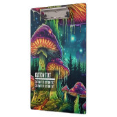 Custom Text Trippy Mushroom Forest Fantasy Art クリップボード (左)