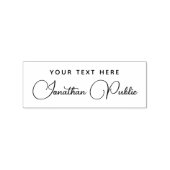 Custom Text Typography Script Name Template ラバースタンプ (インプリント)
