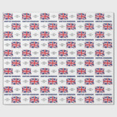 Custom Text United Kingdom Flag ラッピングペーパー (フラット)