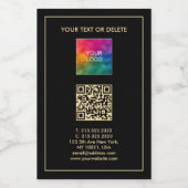 Custom Text Upload Business Logo Template Mini ワインラベル (シングルラベル)