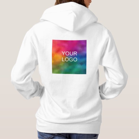 Custom Text Upload Your Logo Womens Double Sided パーカ (裏面)