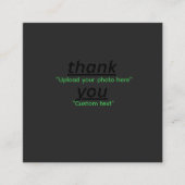 Custom Text & Upload Your Photo Personalized スクエア名刺 (正面)