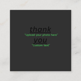 Custom Text & Upload Your Photo Personalized スクエア名刺