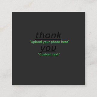 Custom Text & Upload Your Photo Personalized スクエア名刺