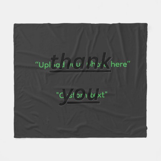 Custom Text & Upload Your Photo Personalized フリースブランケット (正面(横))