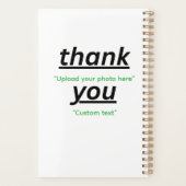Custom Text & Upload Your Photo Personalized プランナー手帳 (裏面)