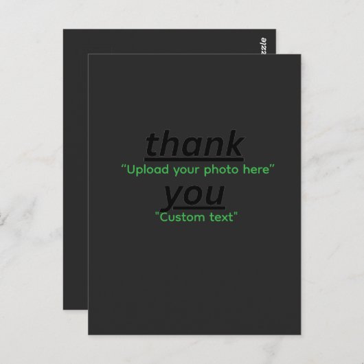 Custom Text & Upload Your Photo Personalized ポストカード (正面/裏面)