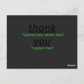 Custom Text & Upload Your Photo Personalized ポストカード (裏面)