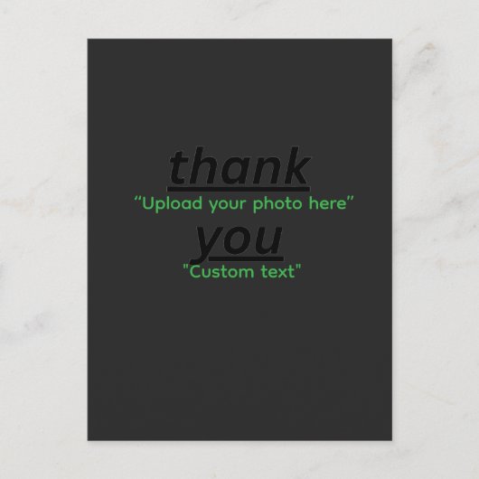 Custom Text & Upload Your Photo Personalized ポストカード (正面)