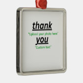 Custom Text & Upload Your Photo Personalized メタルオーナメント (右)