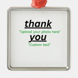 Custom Text & Upload Your Photo Personalized メタルオーナメント