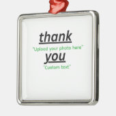 Custom Text & Upload Your Photo Personalized メタルオーナメント (左)