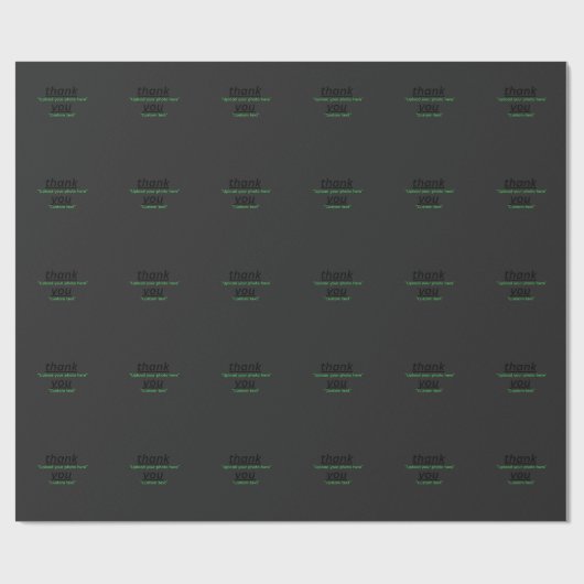 Custom Text & Upload Your Photo Personalized ラッピングペーパー (フラット)