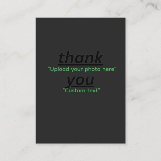 Custom Text & Upload Your Photo Personalized 名刺 (正面)