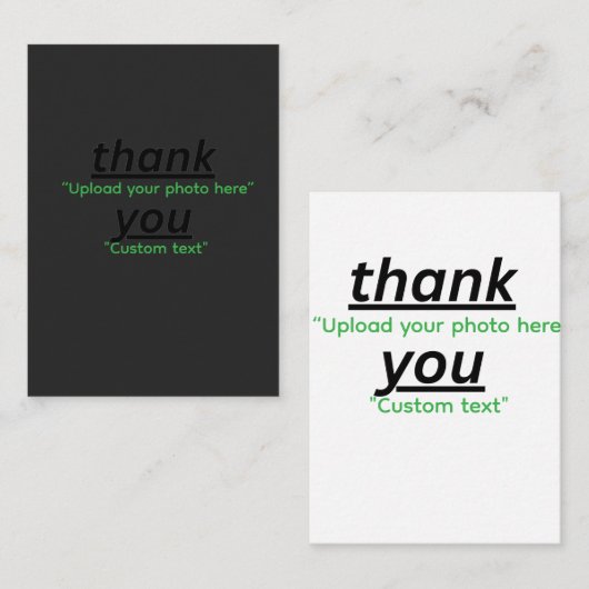 Custom Text & Upload Your Photo Personalized 名刺 (正面/裏面)