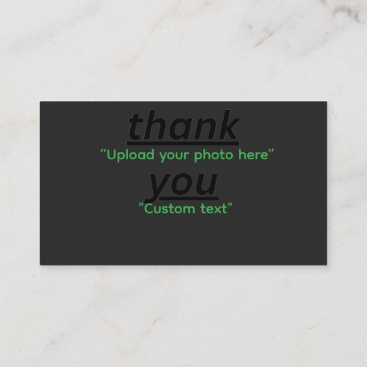 Custom Text & Upload Your Photo Personalized 名刺 (裏面)