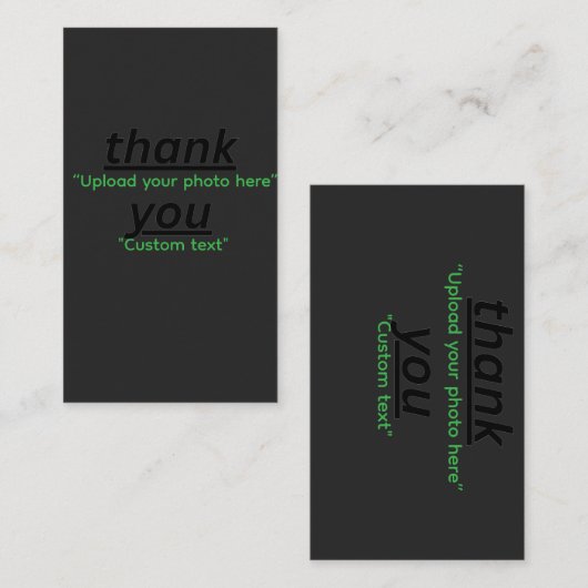 Custom Text & Upload Your Photo Personalized 名刺 (正面/裏面)