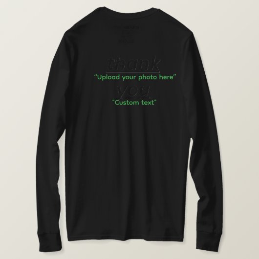 Custom Text & Upload Your Photo Personalized Tシャツ (デザイン裏面)