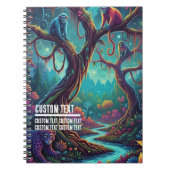 Custom Text Vibrant Jungle Monkeys Whimsical ノートブック (正面)