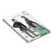 CUSTOM TEXT : Victorian Gentleman + Lady NoteBook ノートブック (右側)