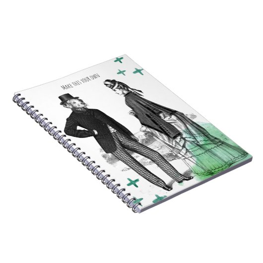 CUSTOM TEXT : Victorian Gentleman + Lady NoteBook ノートブック (右側)