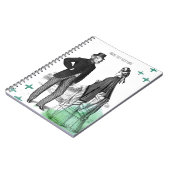 CUSTOM TEXT : Victorian Gentleman + Lady NoteBook ノートブック (左側)