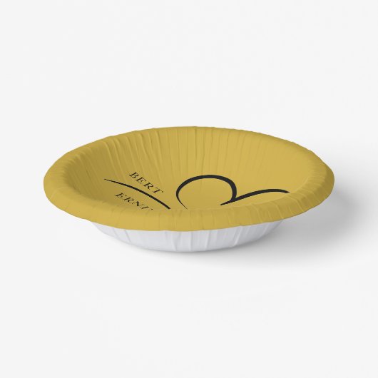 Custom Text Wedding 7" Paper Bowl Square Keepsake ペーパーボウル (傾斜あり)