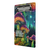 Custom Text Whimsical Mushroom Forest Fantasy ミニクリップボード (アングル2)
