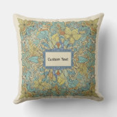 Custom Text Zentangle Mandala Pillow クッション (裏面)