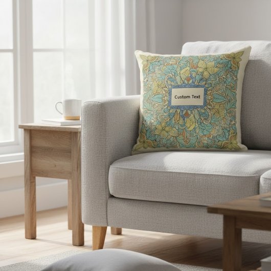 Custom Text Zentangle Mandala Pillow クッション