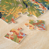 Custom Text Zion Animal Deer Colorful Landscape ジグソーパズル (側面)