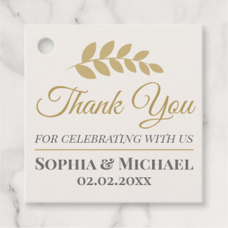 Custom Thank You for Wedding Elegant Template フェイバータグ