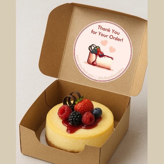 Custom “Thank You for Your Order” Bakery Stickers ラウンドシール