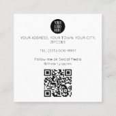 Custom Thank You package insert With Logo & Offer スクエア名刺 (裏面)