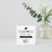 Custom Thank You package insert With Logo & Offer スクエア名刺 (スタンド正面)