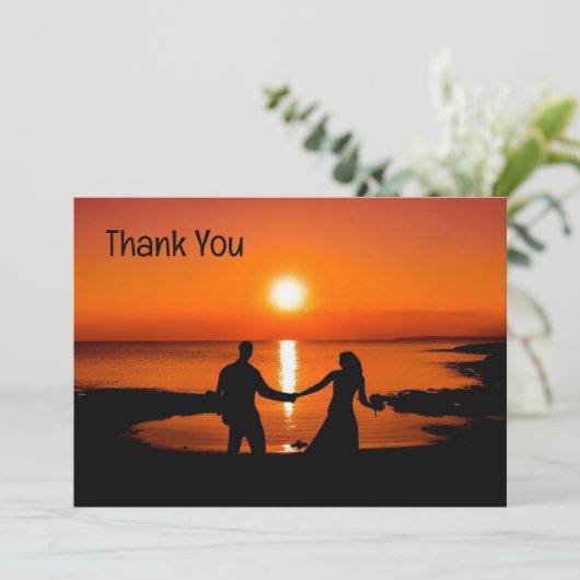 Custom Thank You Wedding Photo Thank You Card サンキューカード (スタンド正面)
