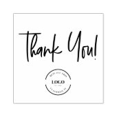 Custom Thank You with Small Business Logo ラバースタンプ (インプリント)