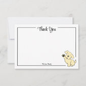 Custom Thank You Yellow Lab Puppy Note Card サンキューカード (正面)