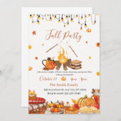 Custom Thanksgiving Dinner Party  招待状 (正面/裏面)