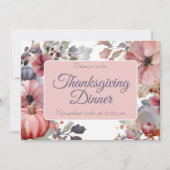 Custom Thanksgiving Dinner Pumpkin Invitation 招待状 (正面)