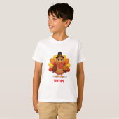 Custom Thanksgiving Turkey Kids Tシャツ (正面フル)