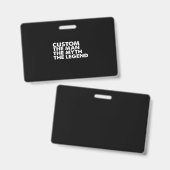 custom  the  man the myth the legend バッジ (正面＆裏面)