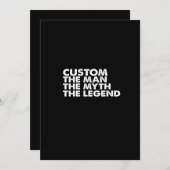 custom  the  man the myth the legend 招待状 (正面/裏面)