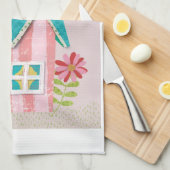 Custom The Signature Whimsy (Pink & Teal)  キッチンタオル (四つ折り)