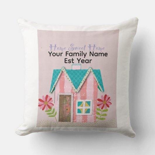 Custom The Signature Whimsy (Pink & Teal)  クッション (正面)