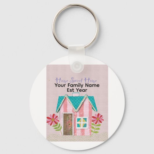 Custom The Signature Whimsy (Pink & Teal) Keychain キーホルダー (正面)