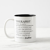 Custom Therapist Definition Health Professional  ツートーンマグカップ (左)