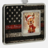 Custom Thin Red Line Framed Ornament シルバープレートフレームオーナメント (右)