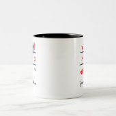 Custom Tic Tac Toe Mug Valentine Gift for Couple ツートーンマグカップ (中央)